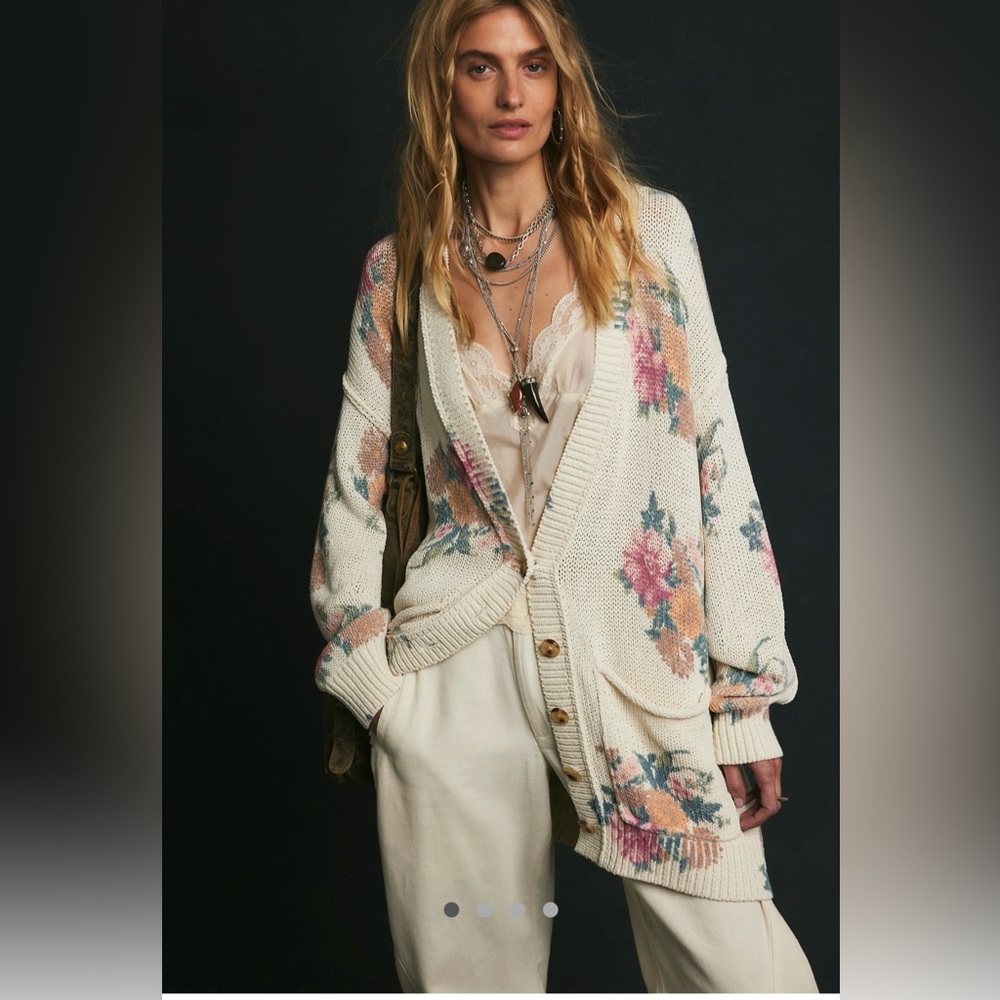 Floral Knit Cardigan from free people